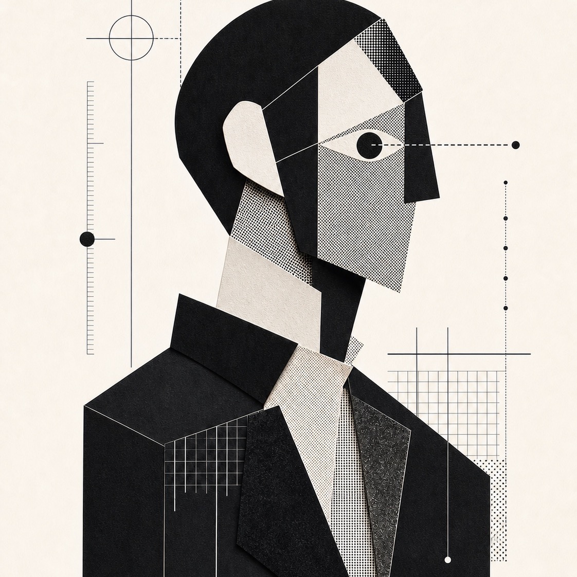 Abstract editorial artwork for Evidence Before Commitment