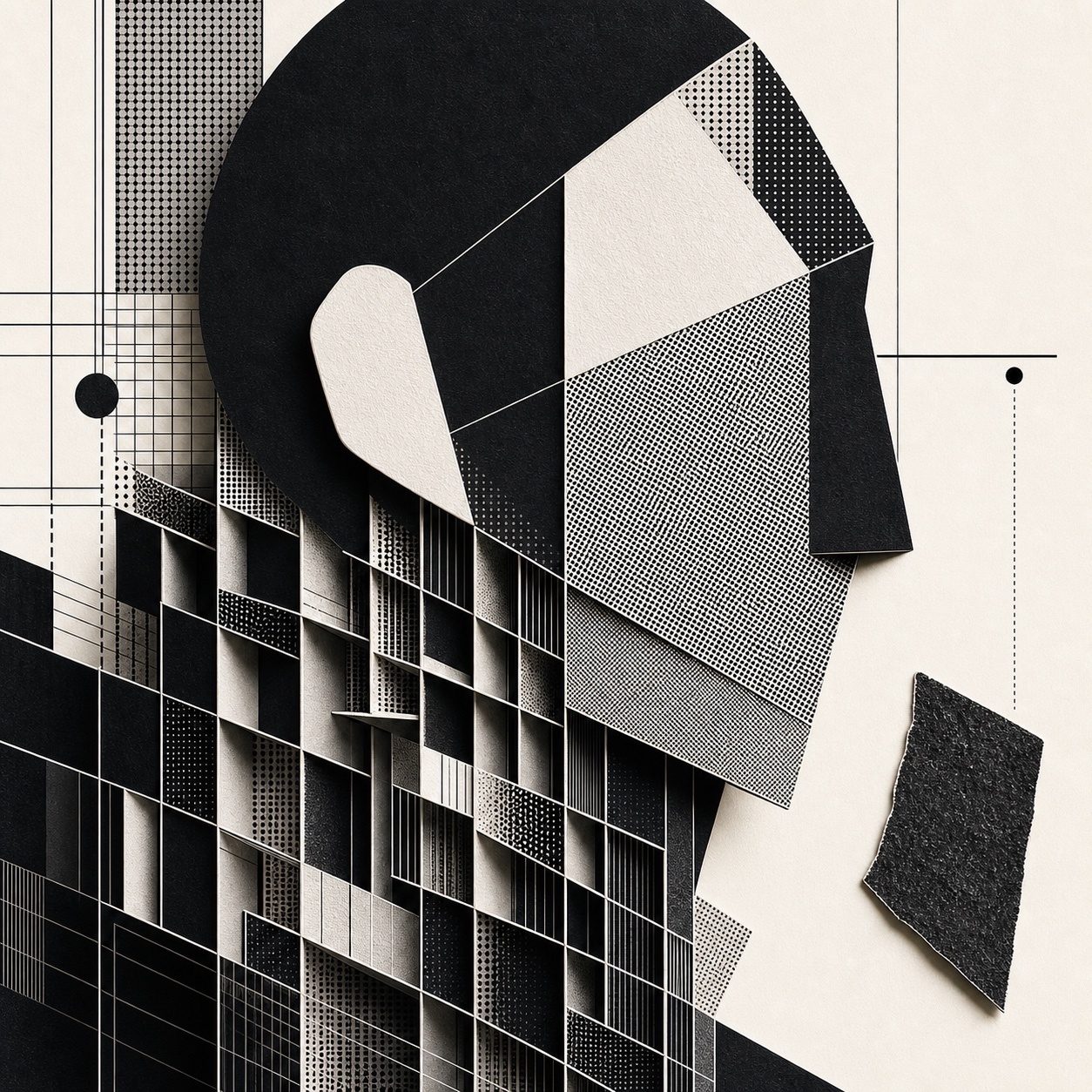 Abstract editorial artwork for Systems Scale. Heroics Don’t.