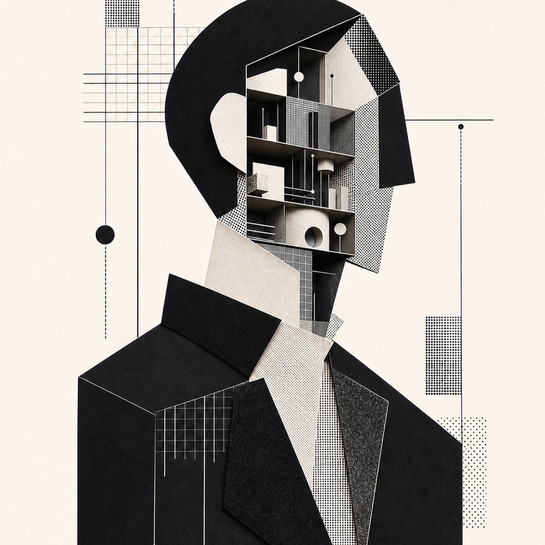Abstract editorial artwork for The Company Is the Product