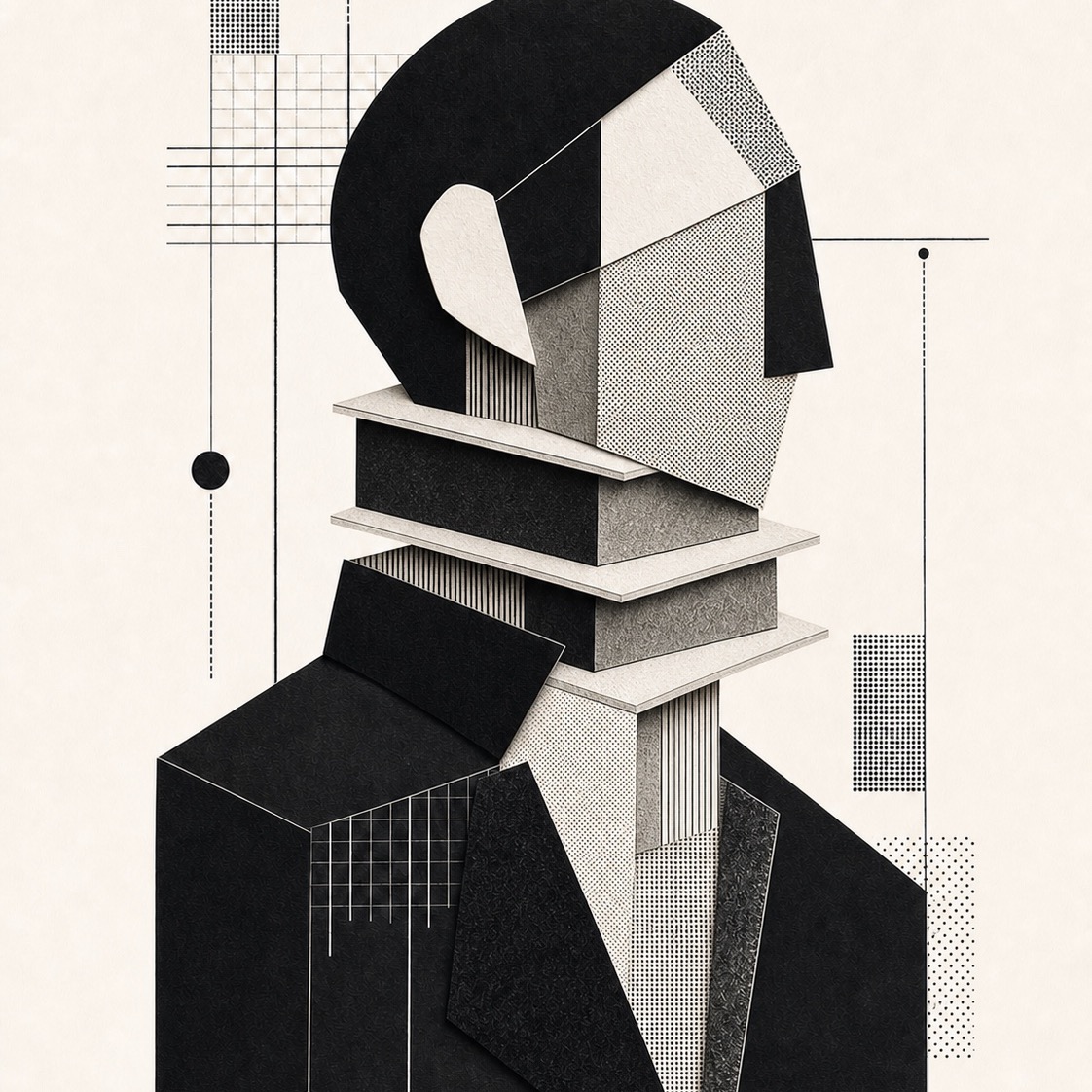 Abstract editorial artwork for The Company Stack